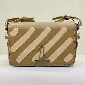 Off_White Grey Diag Mini Flap Bag